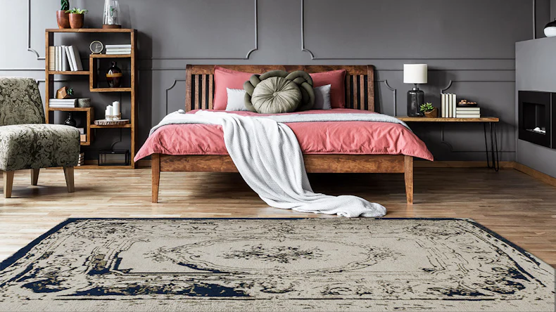 tapis planeo - Ballerina 740 Gris / Bleu 120 x 170 cm