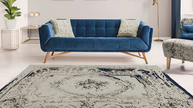 tapis planeo - Ballerina 740 Gris / Bleu 120 x 170 cm