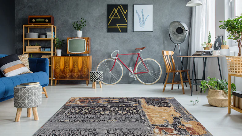 planeo Teppich - Blaze 500 Multi / Blau 75 x 150 cm