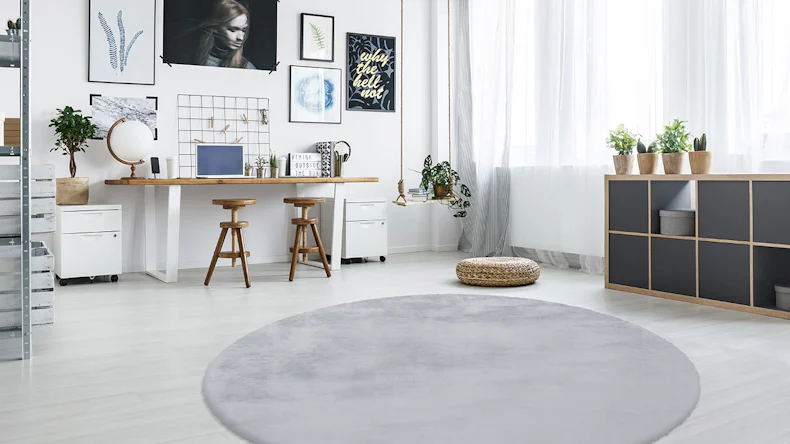 planeo Teppich - Rabbit 100 Grau / Blau