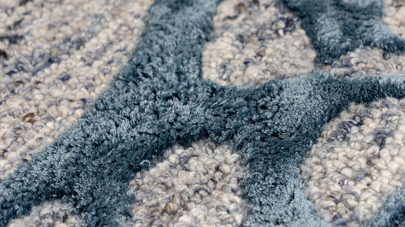 tapis planeo - damas 200 gris / bleu