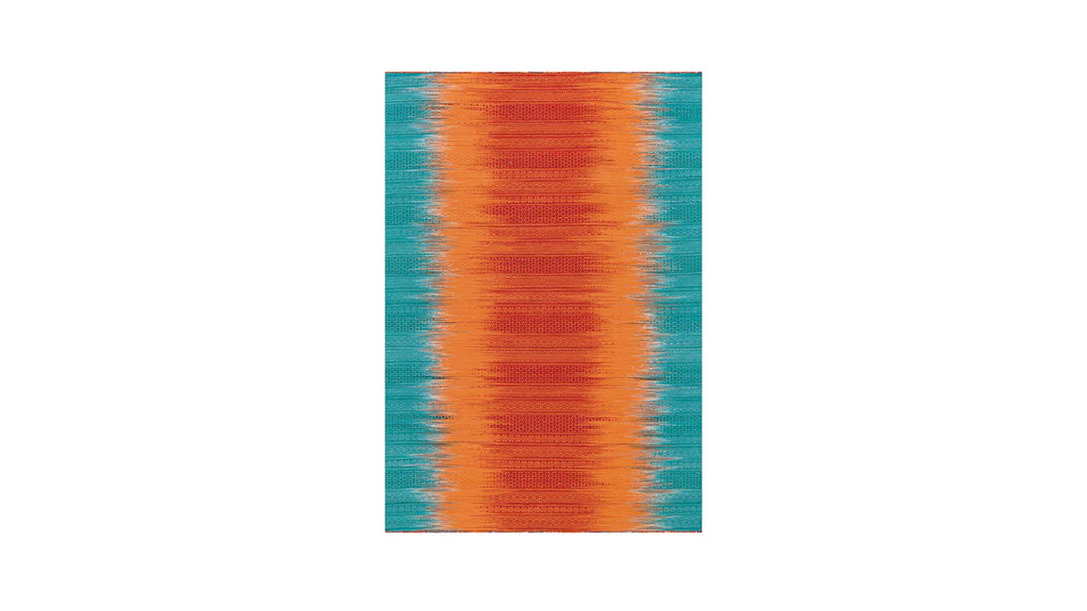 planeo Teppich - Sunset 8070 Orange / Blau 90 x 160 cm