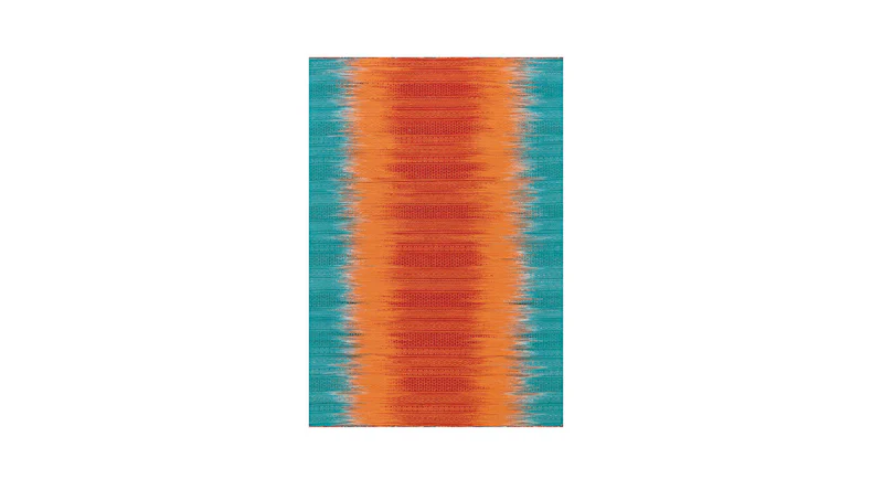 planeo Teppich - Sunset 8070 Orange / Blau 90 x 160 cm