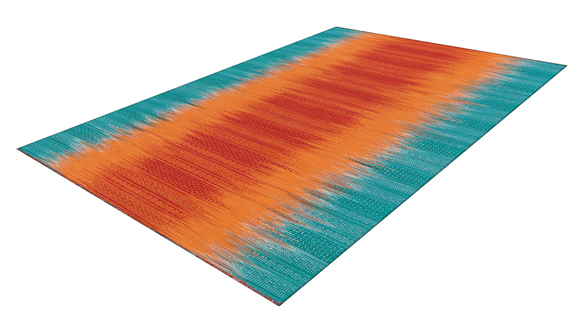 tapis planeo - Sunset 8070 orange / bleu 140 x 200 cm