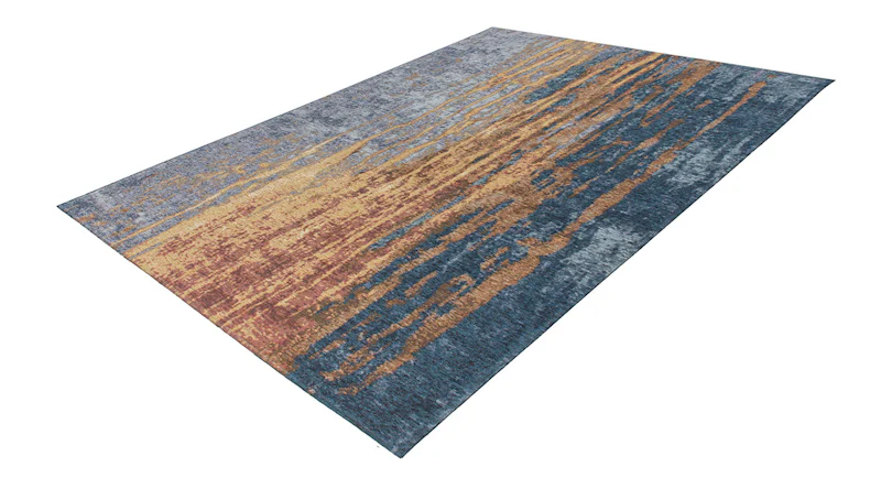 planeo Teppich - Blaze 300 Beige / Blau 115 x 170 cm