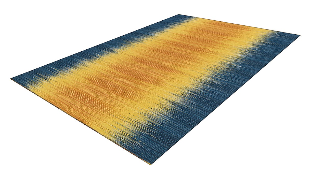 tapis planeo - Sunset 8070 jaune / bleu 120 x 180 cm