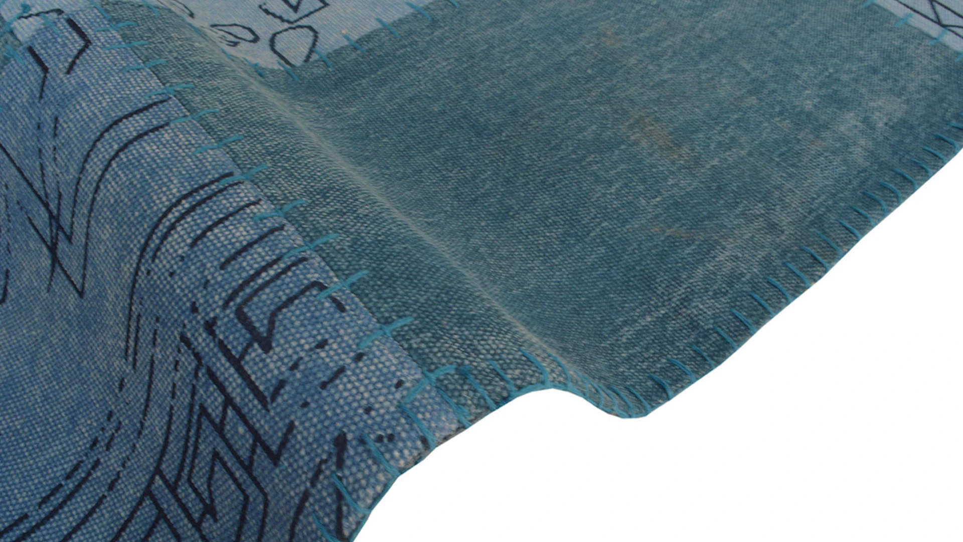 tapis planeo - Lyrical 210 Multi / Bleu 200 x 290 cm