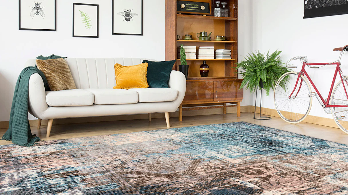 planeo carpet - Indiana 300 blue / brown