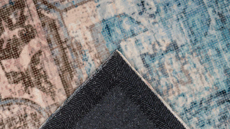 planeo Teppich - Indiana 300 Blau / Braun