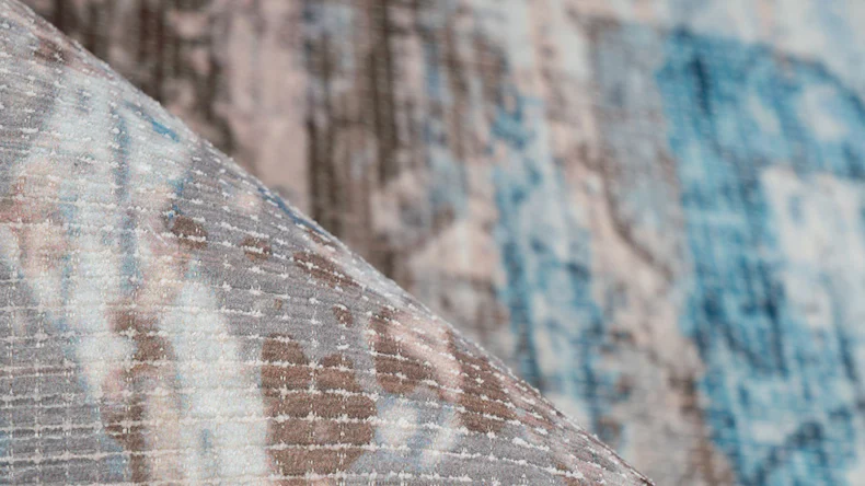 planeo Teppich - Indiana 300 Blau / Braun