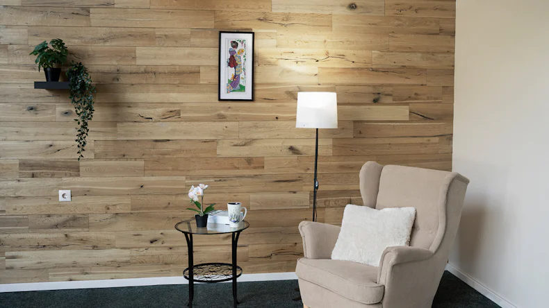 Wandverkleidung Holz planeo Woodwall Easyfix - Eiche Natur