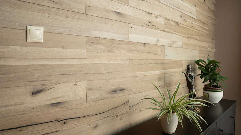 Wandverkleidung Holz planeo Woodwall Easyfix - Eiche Natur