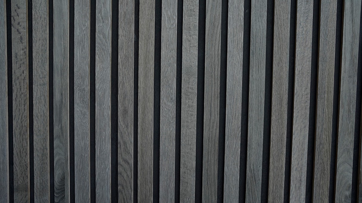 Revêtement mural en bois planeo WoodWall Easy-Sticks - Chêne gris 2,60m