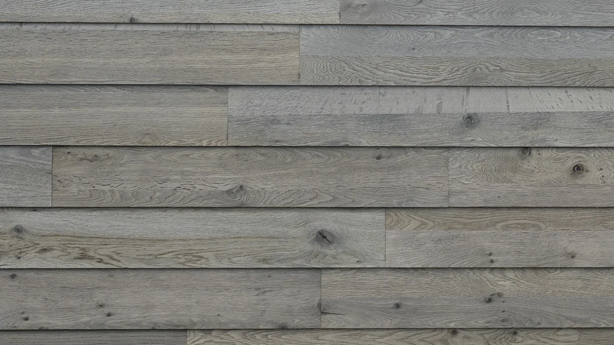 Wandverkleidung Holz planeo Woodwall Easyfix - Eiche Grau 