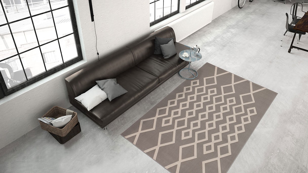 tapis planeo - Lina 400 taupe / ivoire 120 x 170 cm