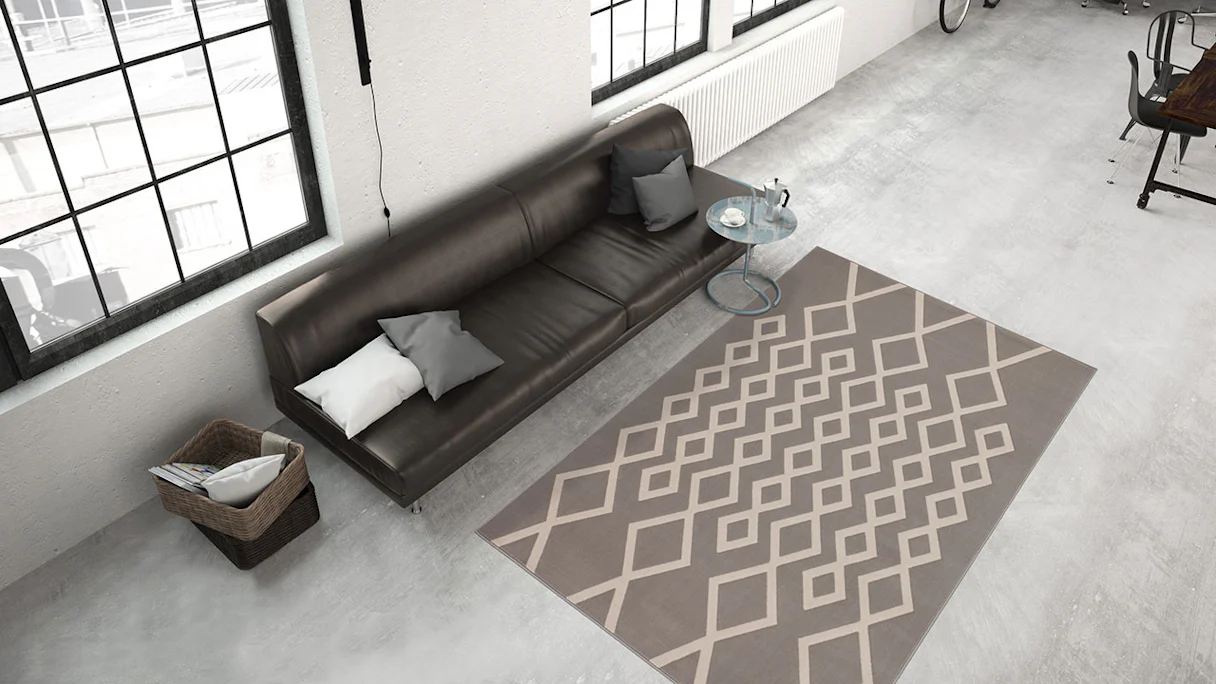 tapis planeo - Lina 400 taupe / ivoire