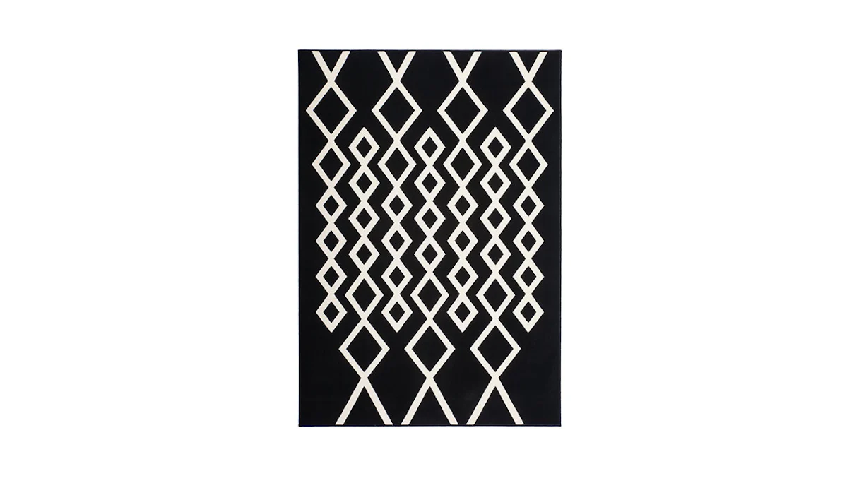 tapis planeo - Lina 400 noir / ivoire 200 x 290 cm