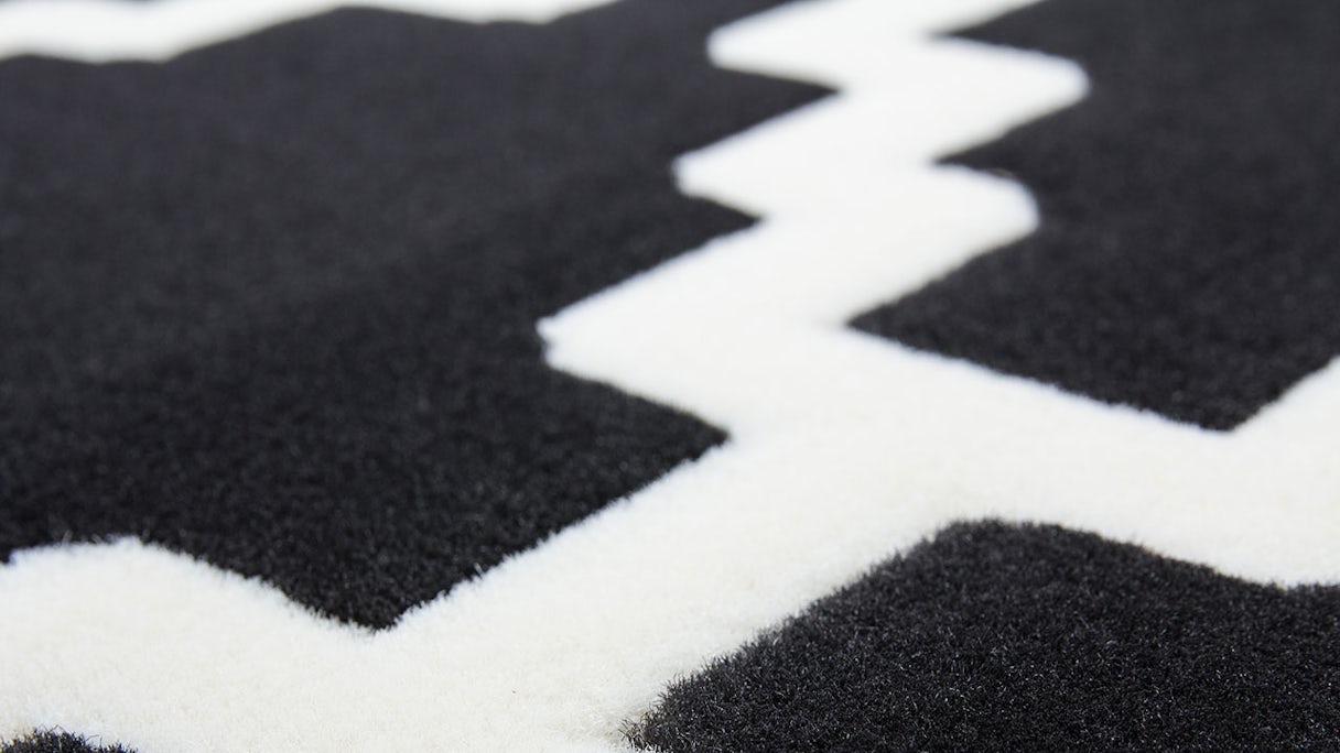 tapis planeo - Lina 200 noir / ivoire 80 x 150 cm
