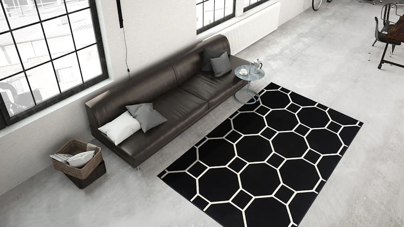 planeo Teppich - Lina 100 Schwarz / Elfenbein 120 x 170 cm