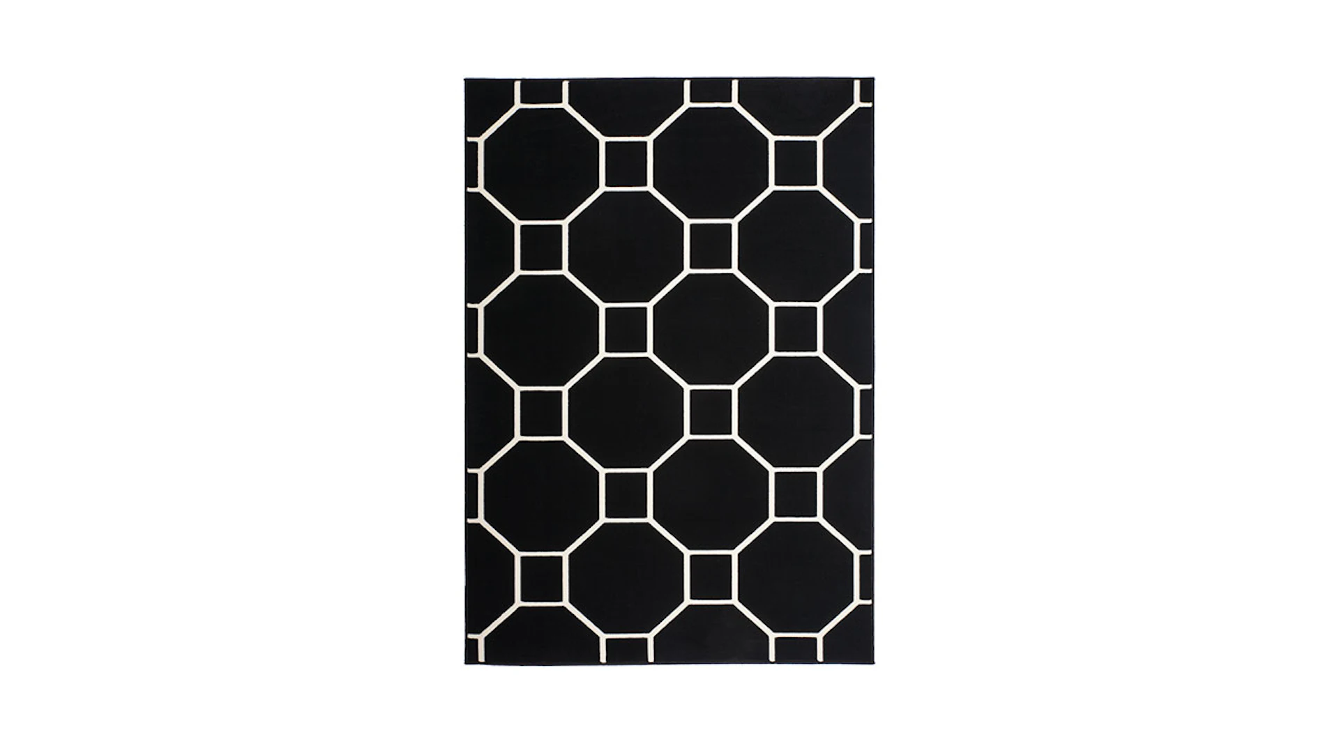 tapis planeo - Lina 100 noir / ivoire 160 x 230 cm