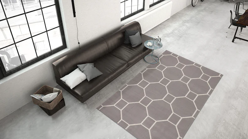 planeo Teppich - Lina 100 Taupe / Elfenbein 200 x 290 cm