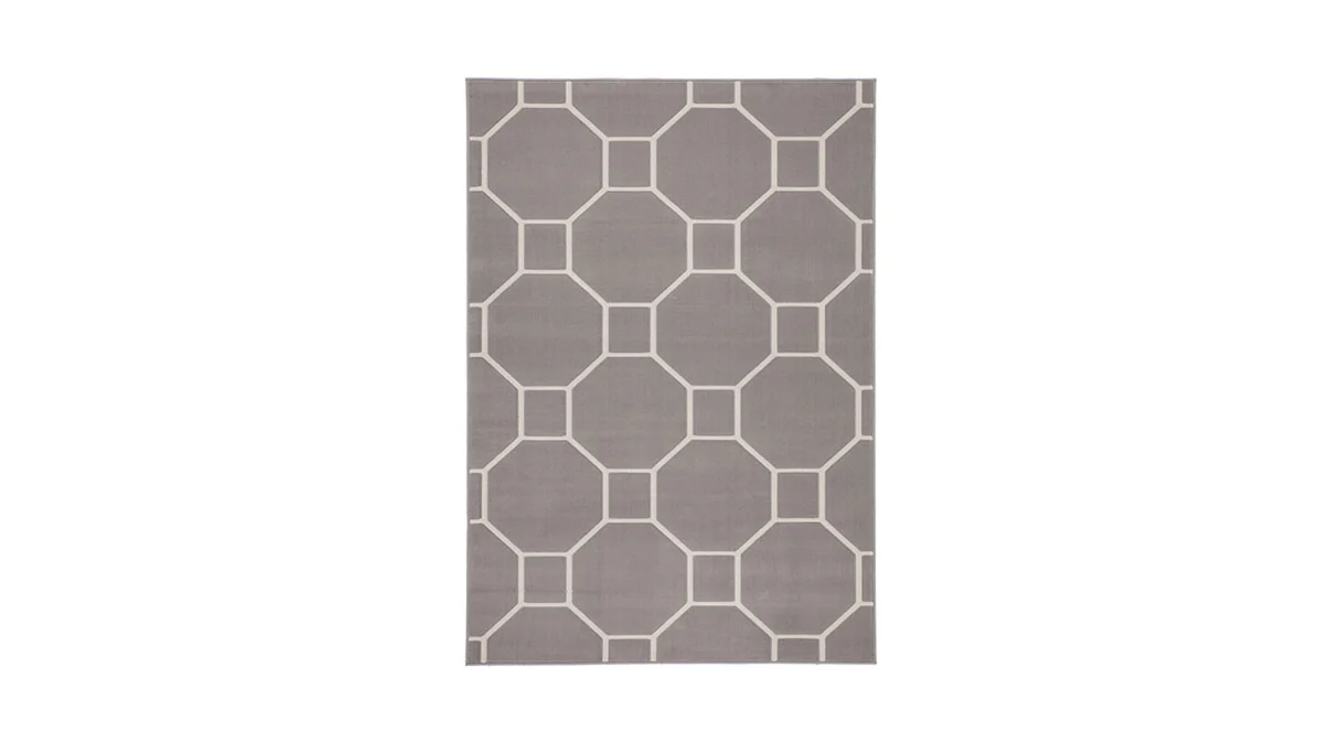 tapis planeo - Lina 100 taupe / ivoire 200 x 290 cm