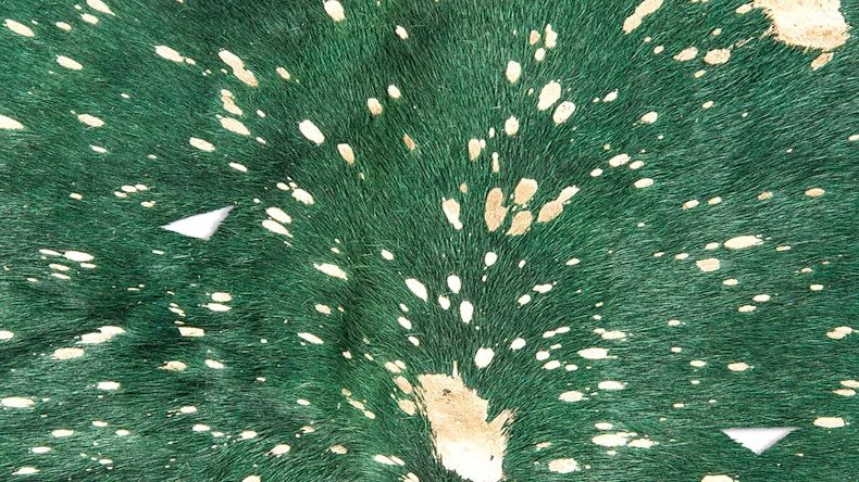 planeo Teppich - Fly 110 Flaschengrün / Gold