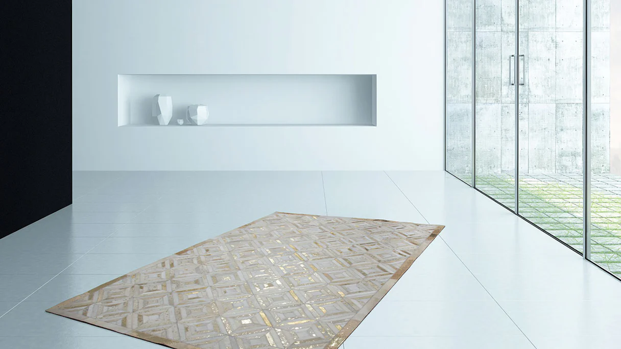 planeo carpet - Spark 410 ivory / gold 80 x 150 cm