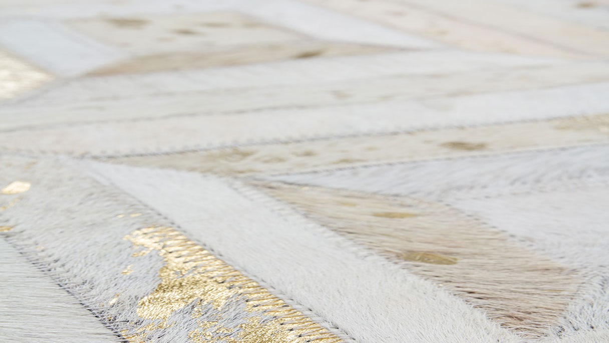 planeo carpet - Spark 410 ivory / gold 120 x 170 cm