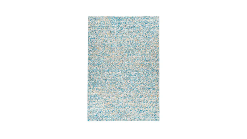 tapis planeo - finition 100 turquoise / or 160 x 230 cm