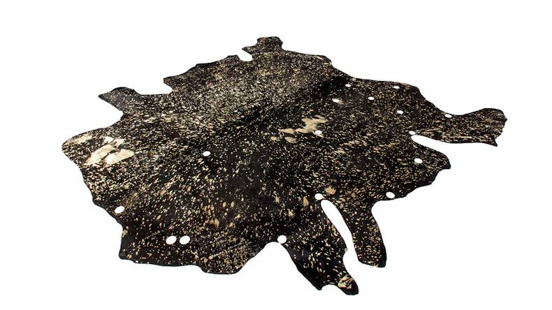 planeo Teppich - Glam 110 Schwarz / Gold