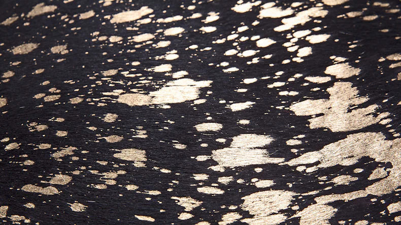 planeo Teppich - Glam 110 Schwarz / Gold