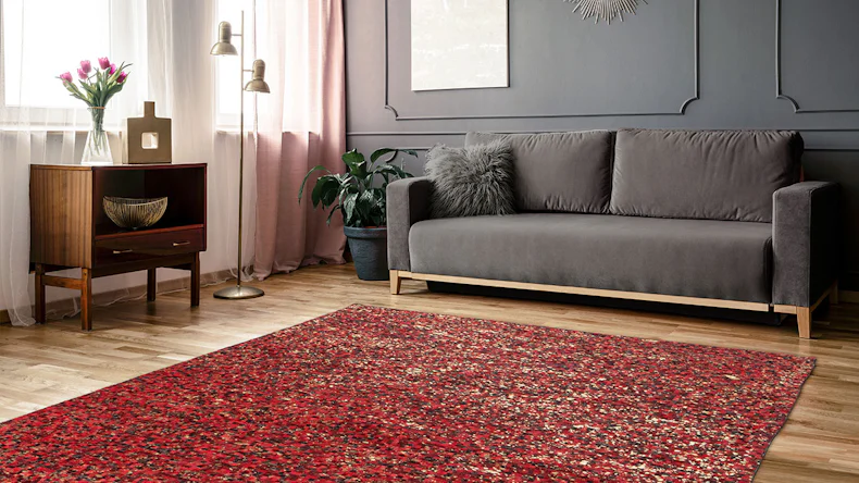 tappeto planeo - finitura 100 rosso / oro 120 x 170 cm