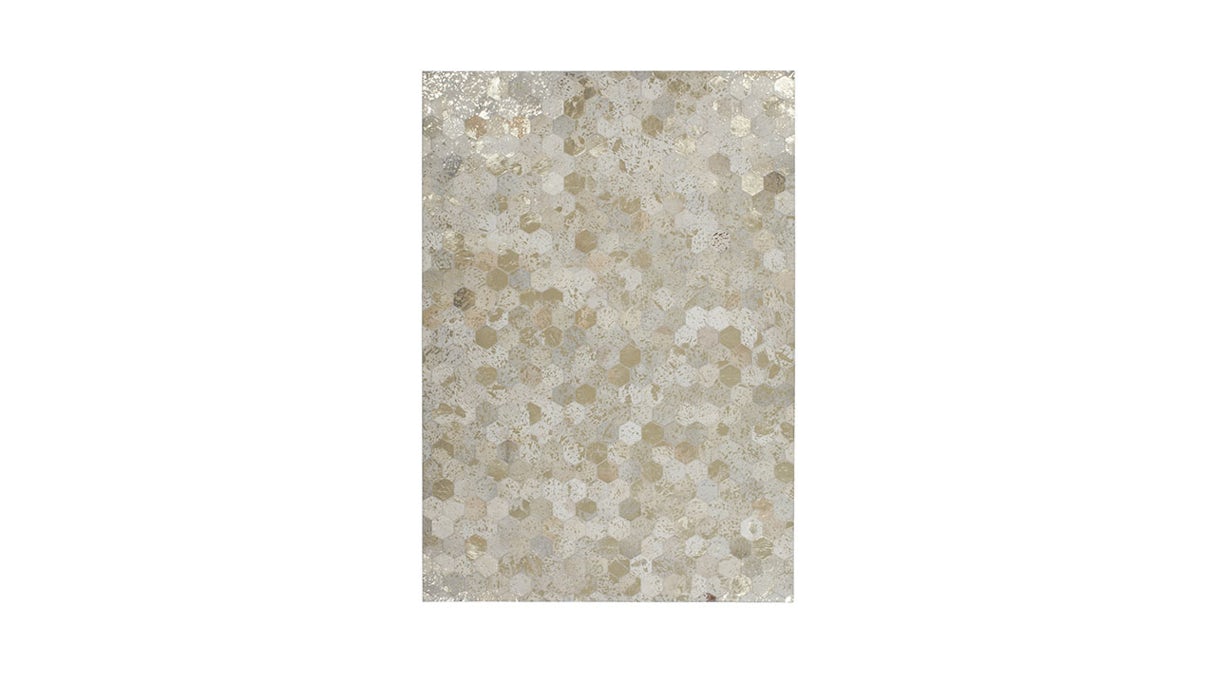 planeo Teppich - Spark 210 Elfenbein / Gold 80 x 150 cm