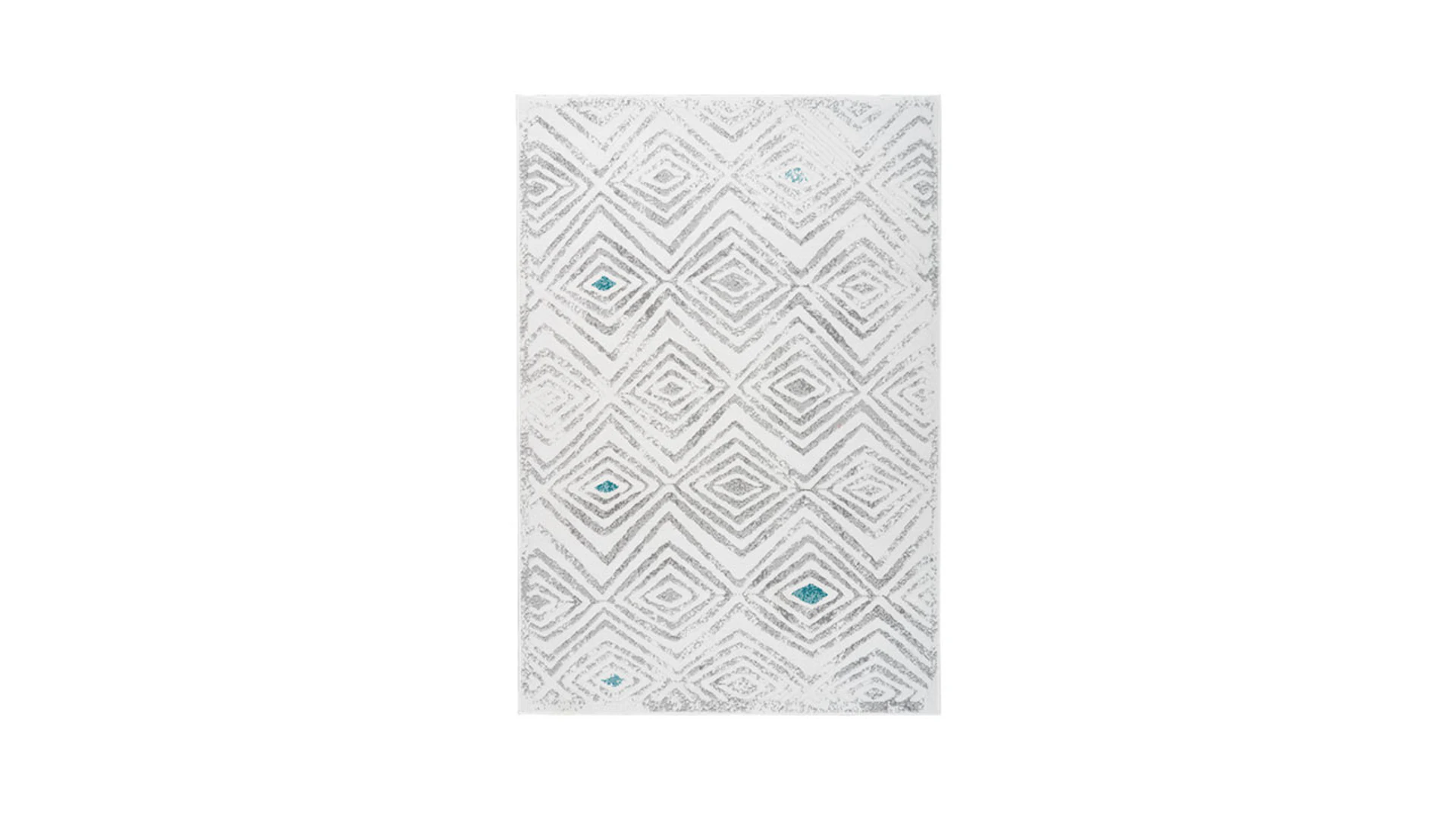 planeo Teppich - Vancouver 410 Weiß / Grau  80 x 150 cm