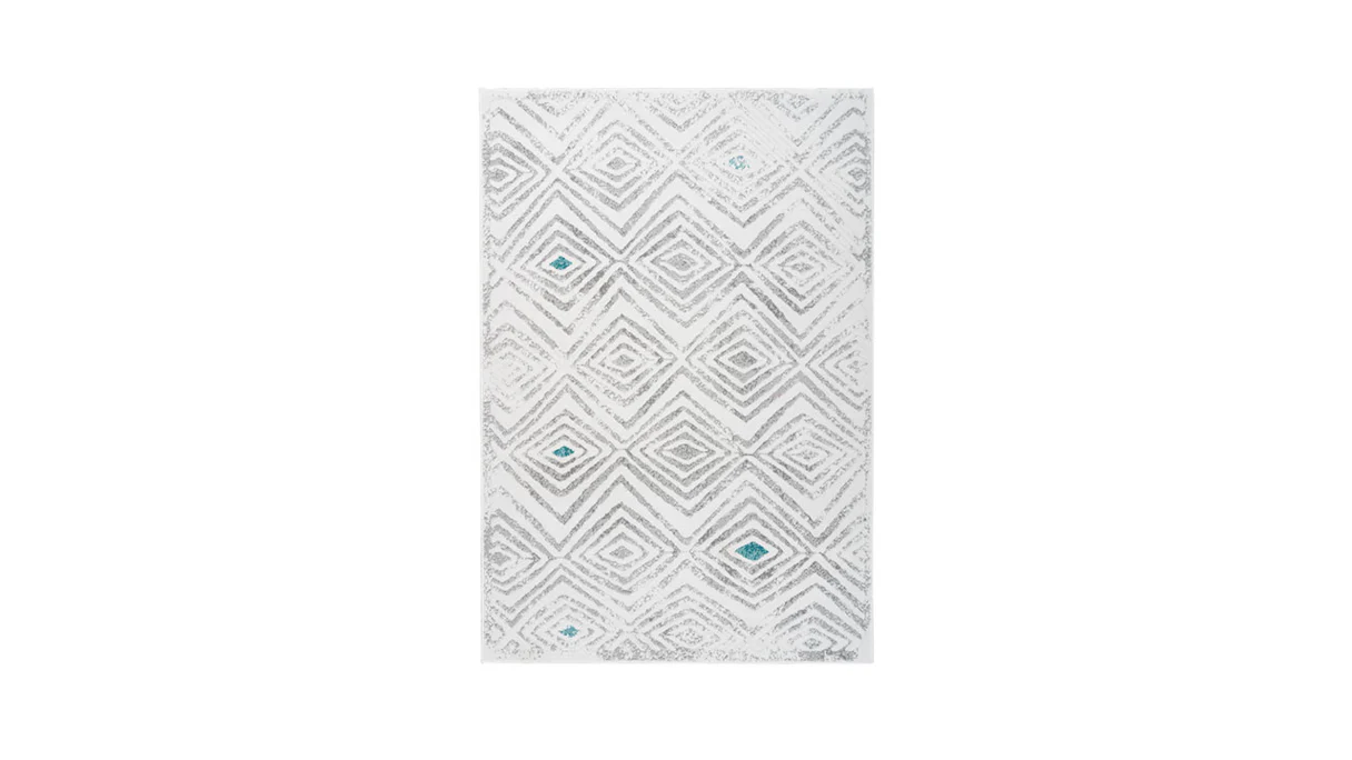 tapis planeo - Vancouver 410 blanc / gris 120 x 170 cm