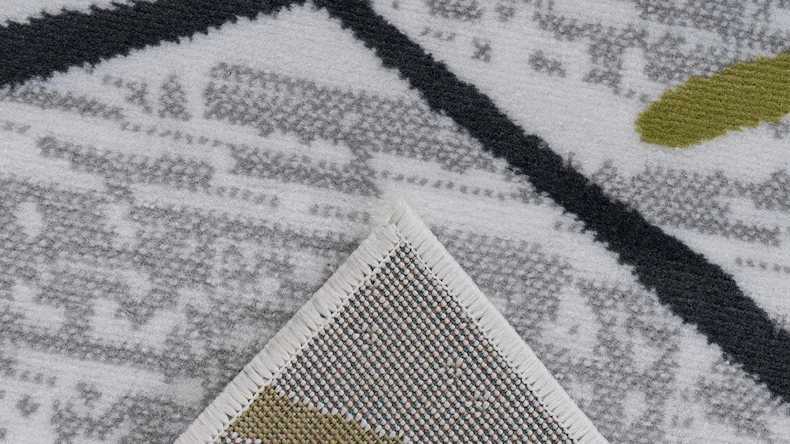 planeo Teppich - Vancouver 110 Weiß / Grau / Khaki 160 x 230 cm