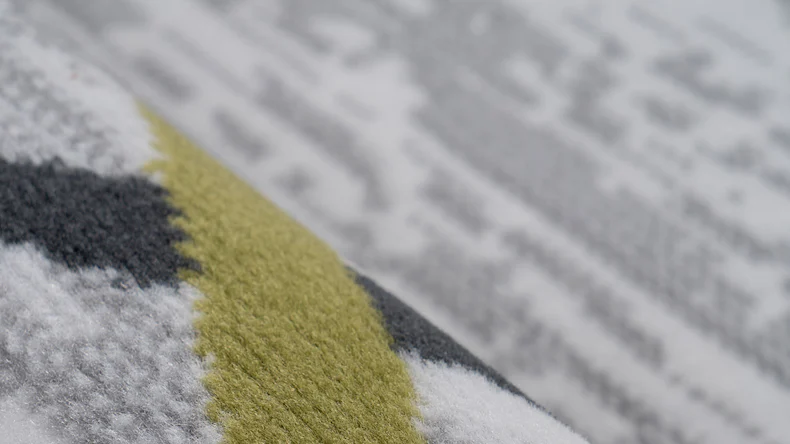 planeo Teppich - Vancouver 110 Weiß / Grau / Khaki 160 x 230 cm