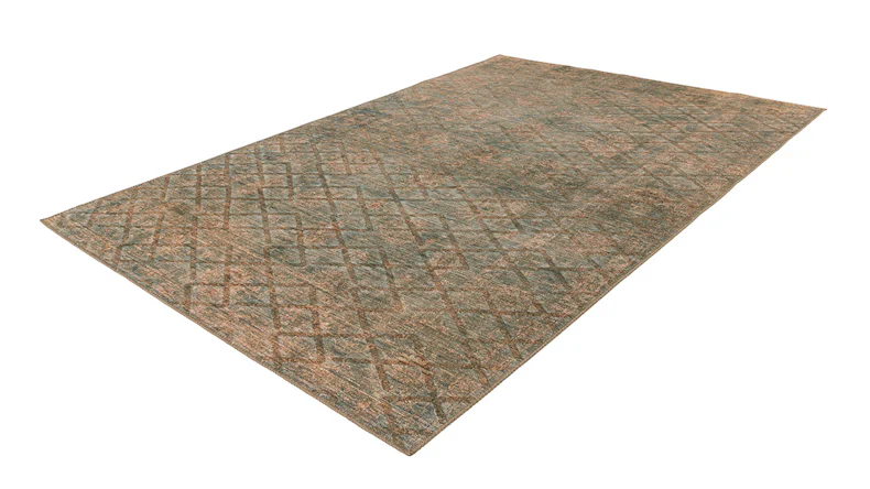 tapis planeo - Antique 125 Bleu / Or / Kaki