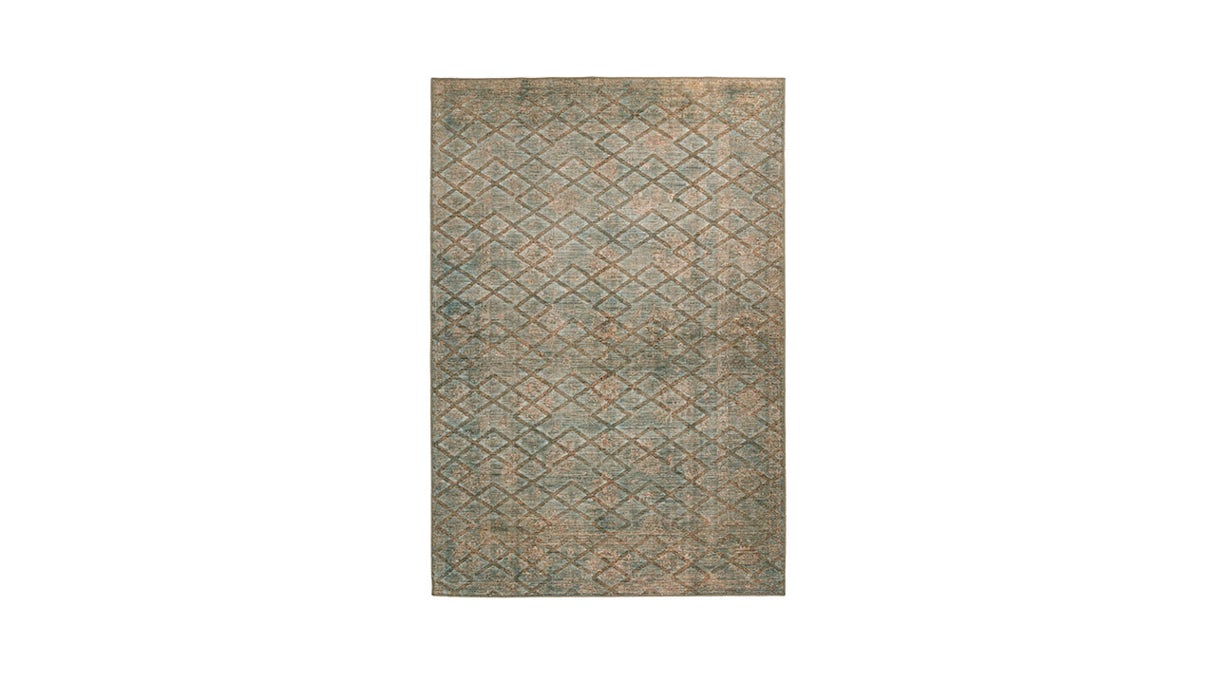 planeo Teppich - Antique 125 Blau / Gold / Khaki 120 x 180 cm