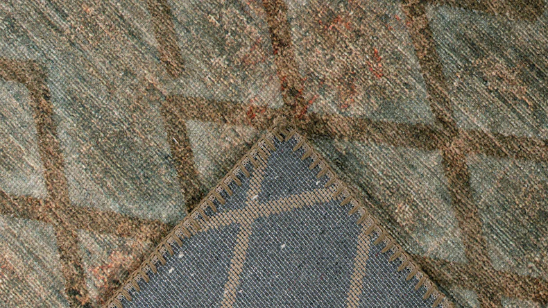 tapis planeo - Antique 125 Bleu / Or / Kaki