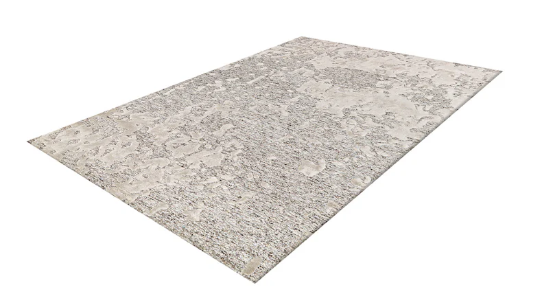 tapis planeo - damas 8066 gris / naturel 80 x 150 cm
