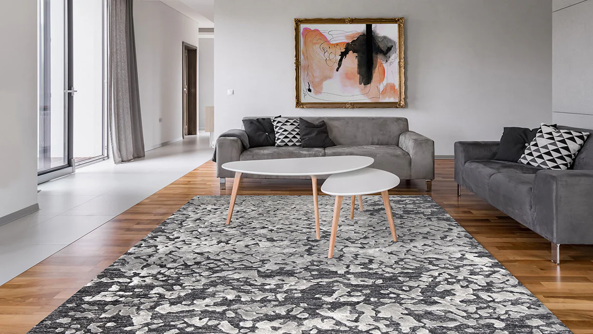 planeo carpet - damask 400 brown / natural 140 x 200 cm