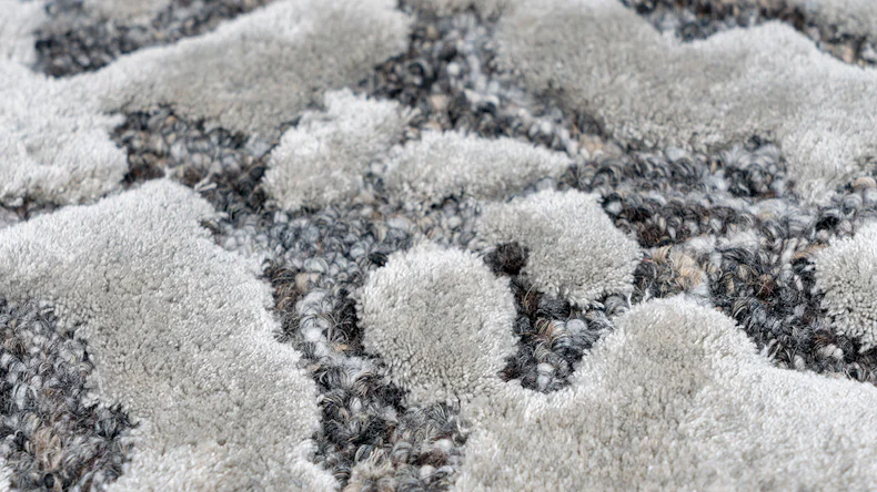 tapis planeo - damassé 400 brun / naturel 80 x 150 cm