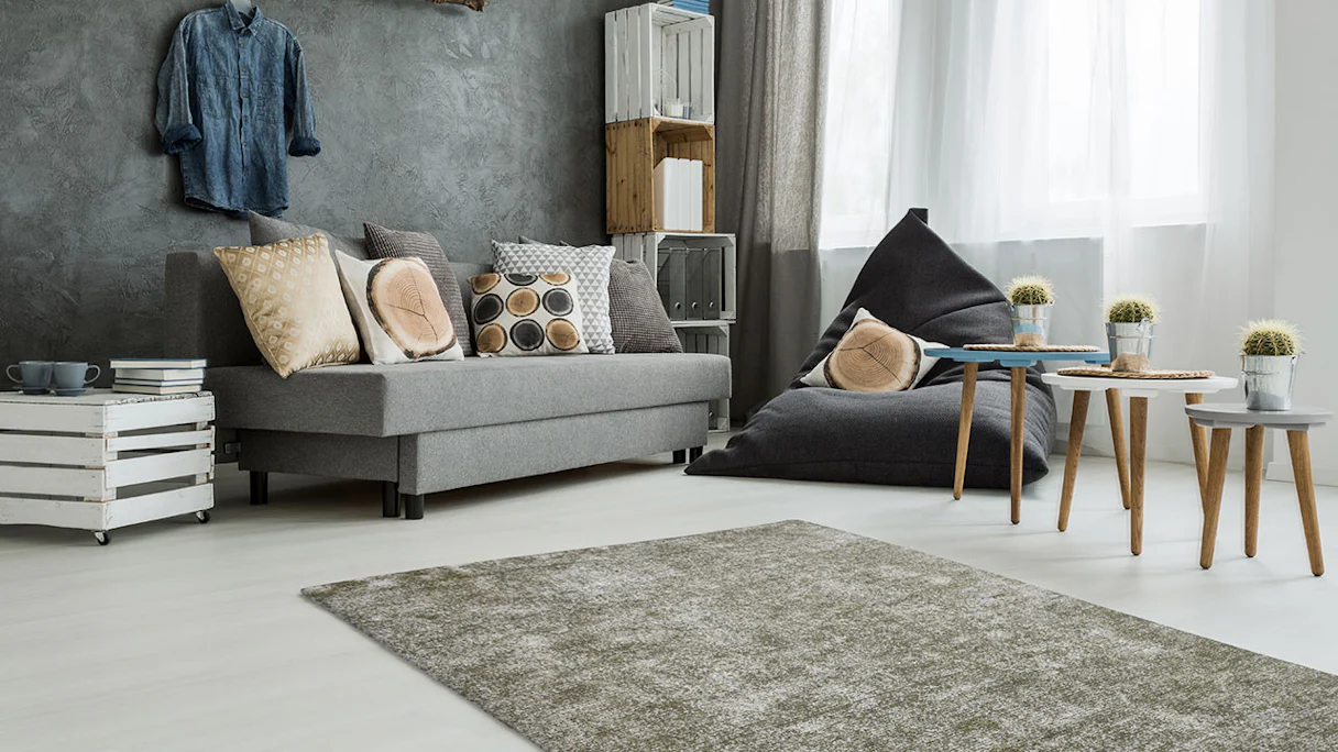 planeo carpet - Etna 110 silver / olive 160 x 230 cm