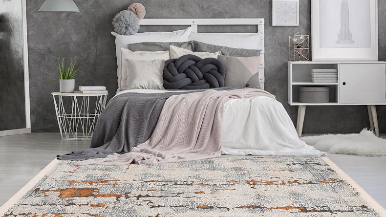 tappeto planeo - Palace 200 grigio / arancio 120 x 170 cm