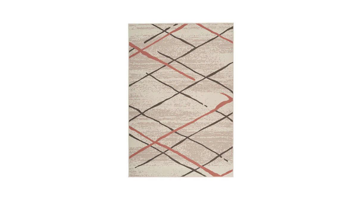 tapis planeo - Vancouver 110 crème / marron / rosé 120 x 170 cm