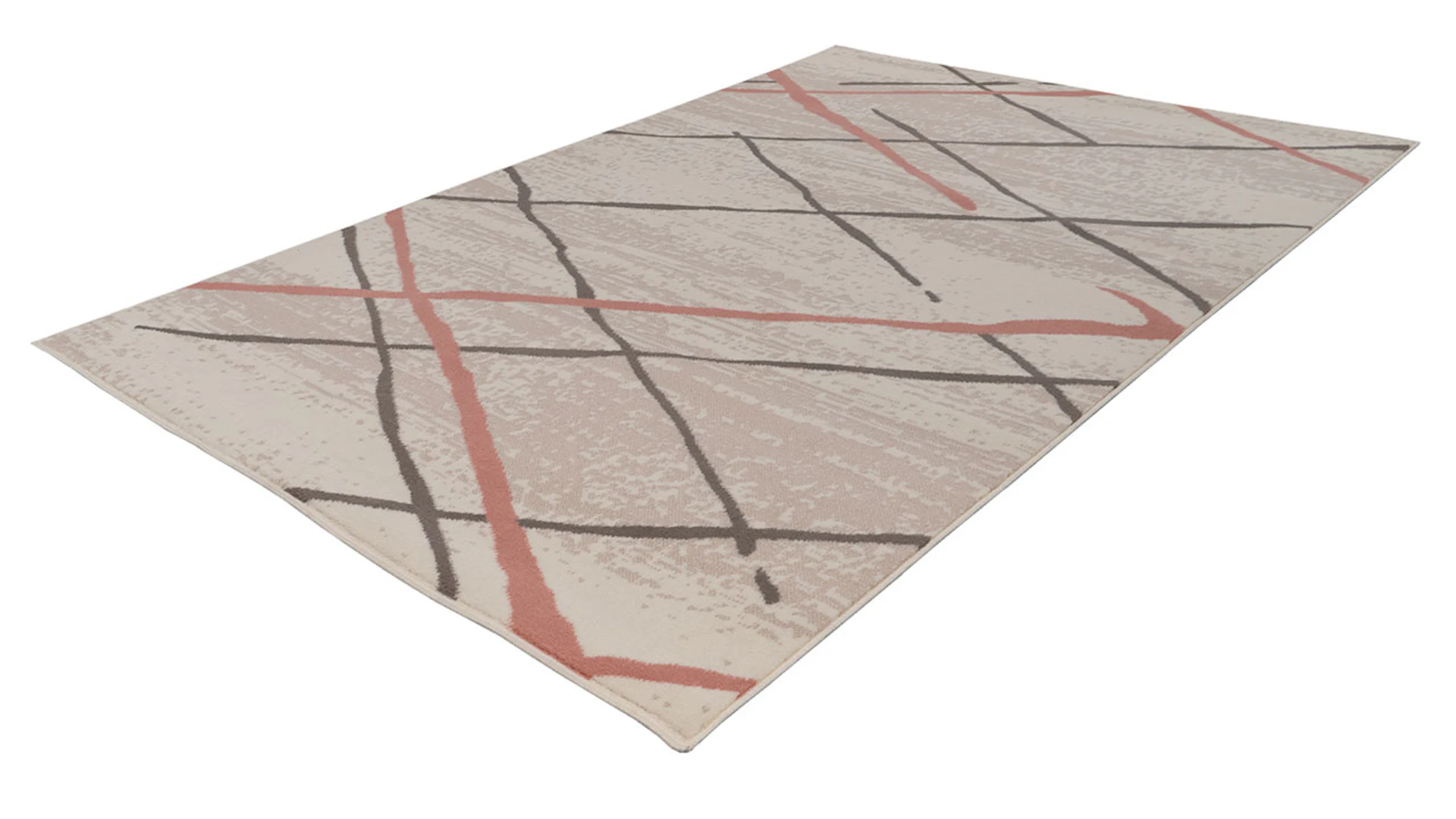 tapis planeo - Vancouver 110 crème / marron / rosé 160 x 230 cm