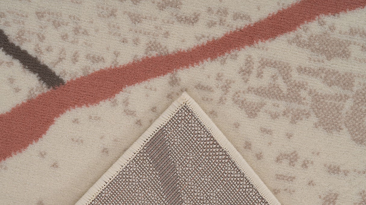 tapis planeo - Vancouver 110 crème / marron / rosé 80 x 150 cm