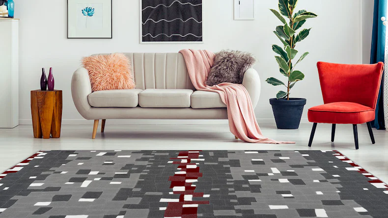 tapis planeo - Vancouver 210 multi / rouge 120 x 170 cm